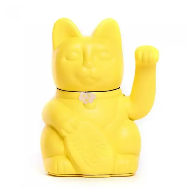 Lemon Yellow Lucky Cat: Pawsitive Vibes!