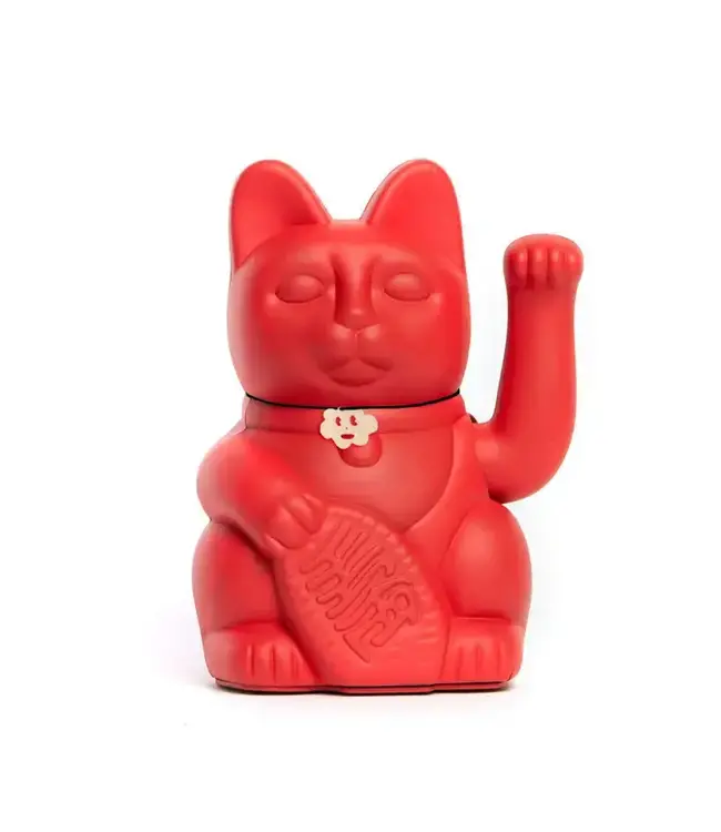 Luck's Purr-fect Companion: The Red Lucky Cat!