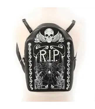 Comeco Inc. Glow in the Dark Tombstone Mini Backpack Black