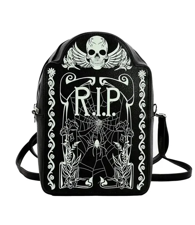 Spooktacular Style: Glow in the Dark Tombstone Backpack!