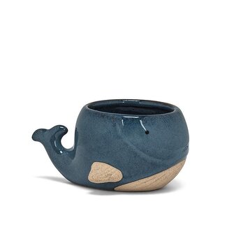 Abbott Small  Blue Whale Planter-2"H