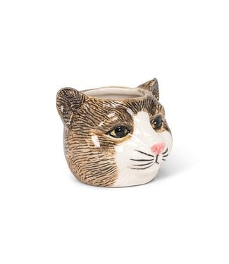 Abbott Small Tabby Cat Planter