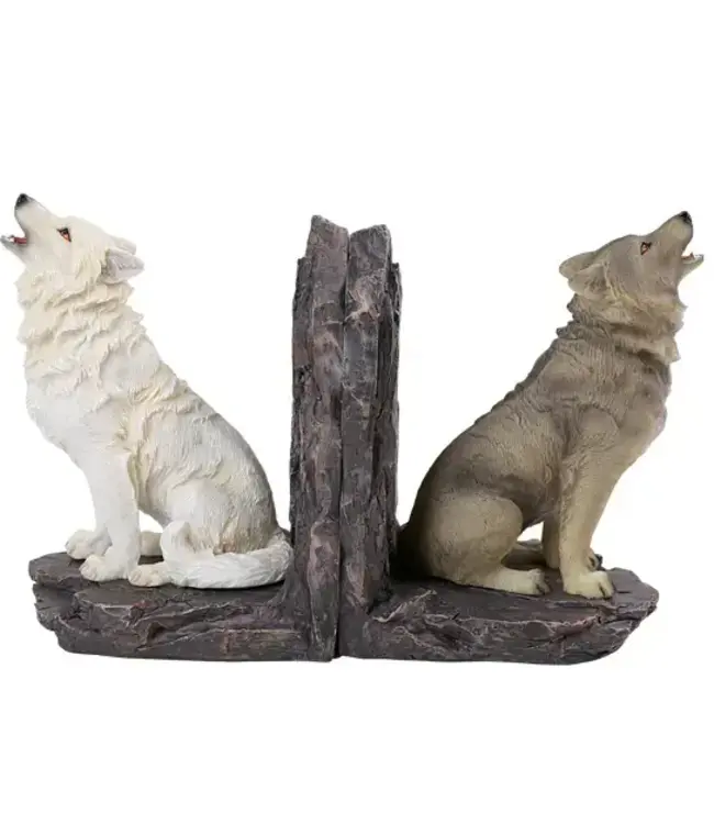 Howl You Organize? Wolf Bookends!