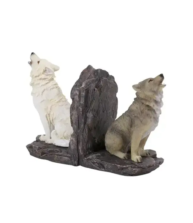 Howl You Organize? Wolf Bookends!
