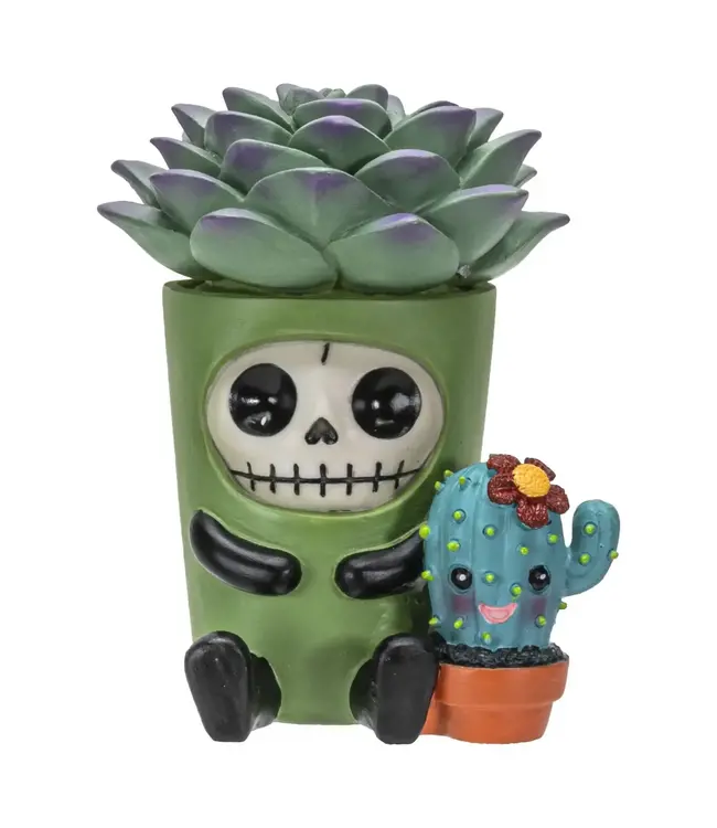 Furrybones Echy: Spooky Succulent Holder