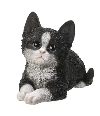 Pacific Giftware Laying Down Black and White Cat