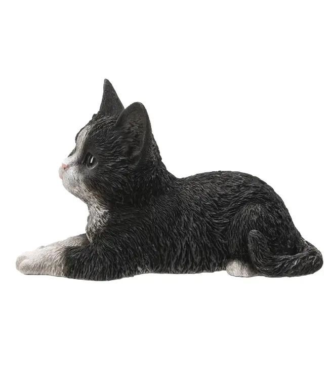 Purr-fect Laying Down Cat Sculpture
