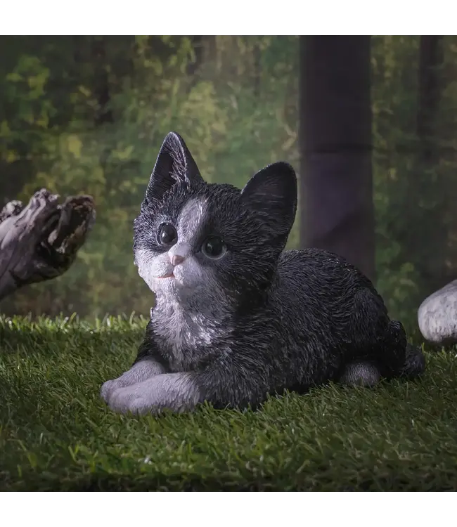 Purr-fect Laying Down Cat Sculpture