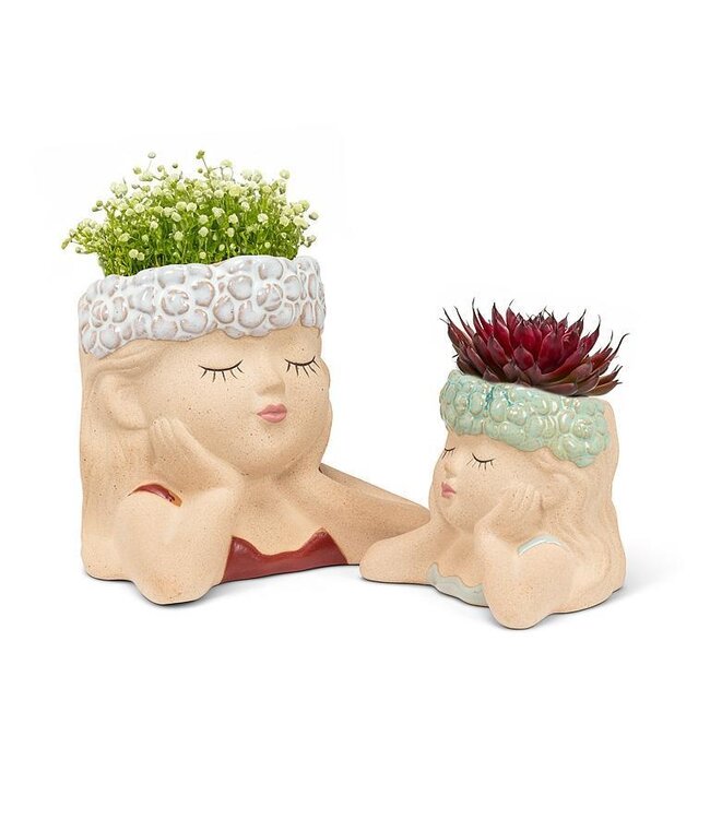 Whimsical Wonder: The Head in Hands Planter