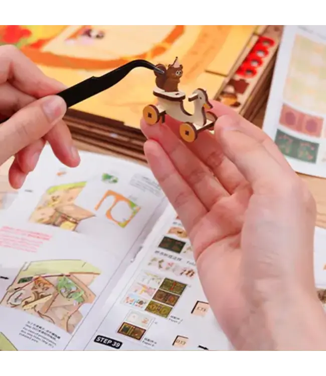 DIY Book Nook Kit: Mole's Apartment with Dust Cover