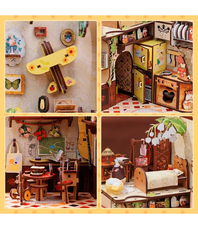 DIY Book Nook Kit: Mole's Apartment with Dust Cover