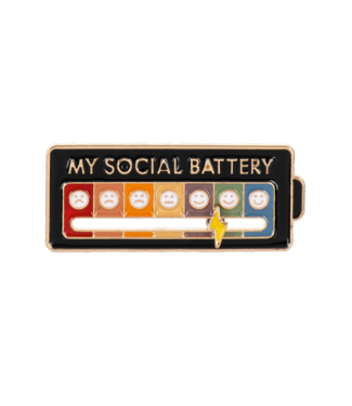 Ganz Social Battery Slider Enamel Pin Ganz Social Battery Slider Enamel Pin
