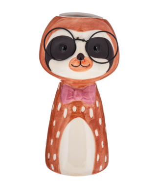 Ganz Bespectacled Buddie Vase- Sloth Ganz Bespectacled Buddie Vase- Sloth