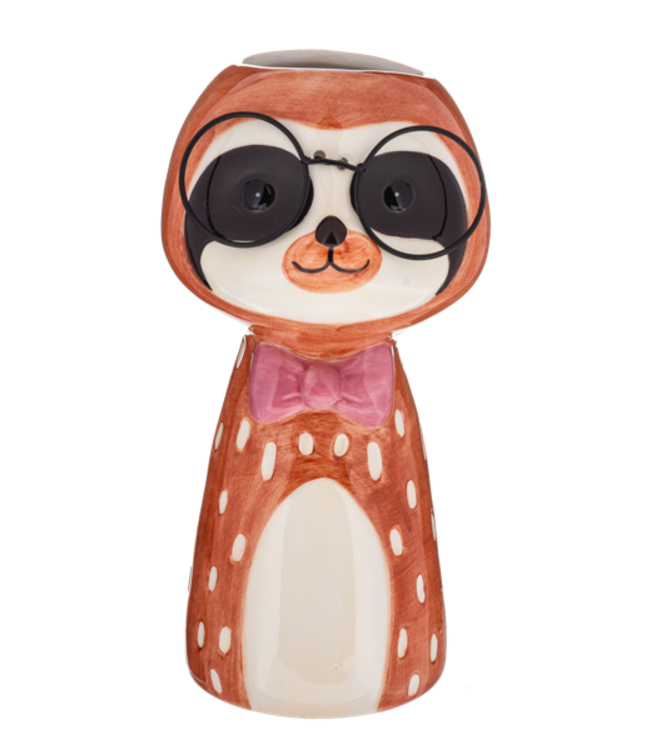 Bespectacled Buddie Vase- Sloth