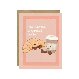 Simple Whimsy Great Pair Croissant + Latte Jelly Card