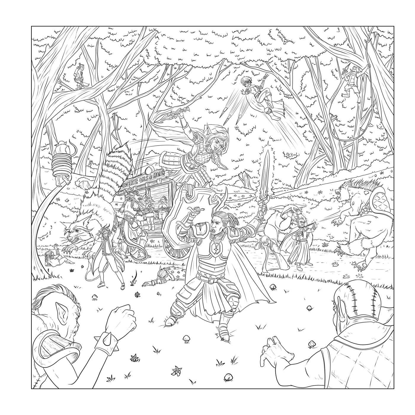 The Dungeonmeister Goblin Quest Coloring - Ziya Blue