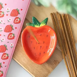 Something Different Strawberry Ceramic Incense Holder Plate