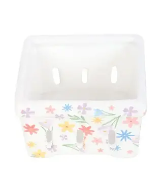Something Different Spring Floral Print Ceramic Berry Basket