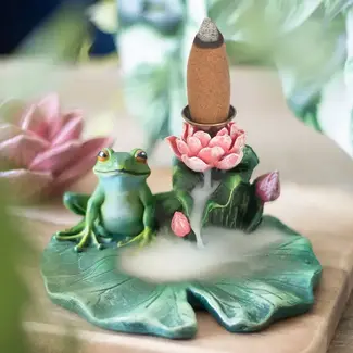 Something Different Frog and Lily Pad Backflow Incense Burner