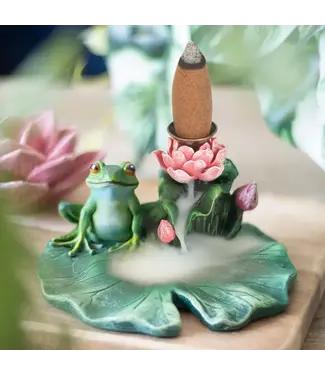 Something Different Frog and Lily Pad Backflow Incense Burner