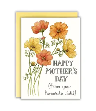 Naughty Florals Happy Mother's Day (from Your Favourite Child) Card