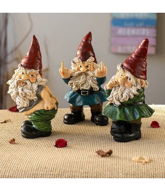 Pacific Giftware Evil Gnome Set of 3