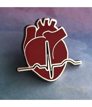 Rad Girl Creations EKG Heart Pin