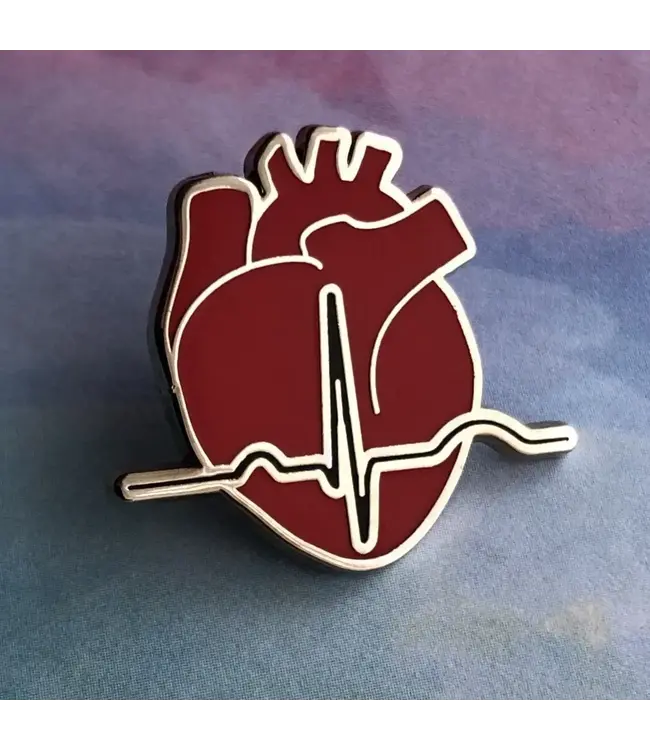 EKG Heart Pin