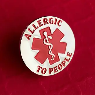 Rad Girl Creations Allergic to People Pin