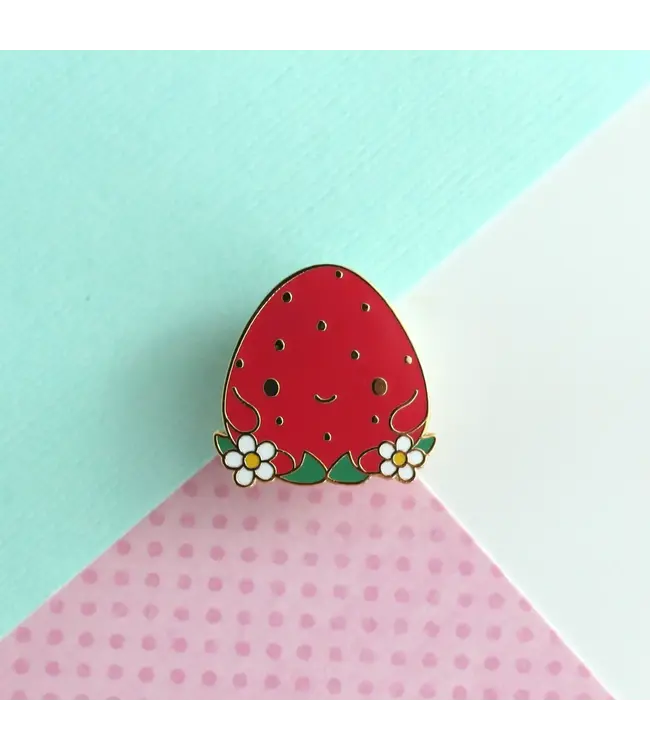 Happy Strawberry Enamel Pin