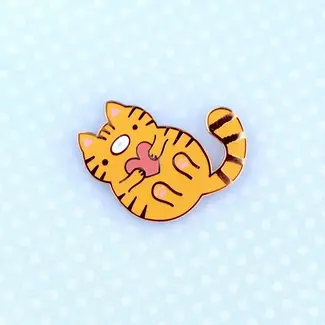 Wild Whimsy Woolies Orange Tabby Cat Enamel Pin