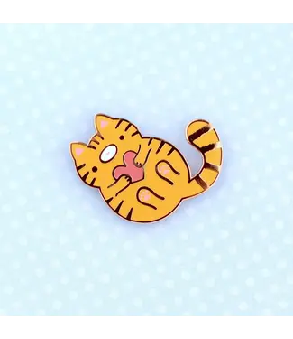 Wild Whimsy Woolies Orange Tabby Cat Enamel Pin
