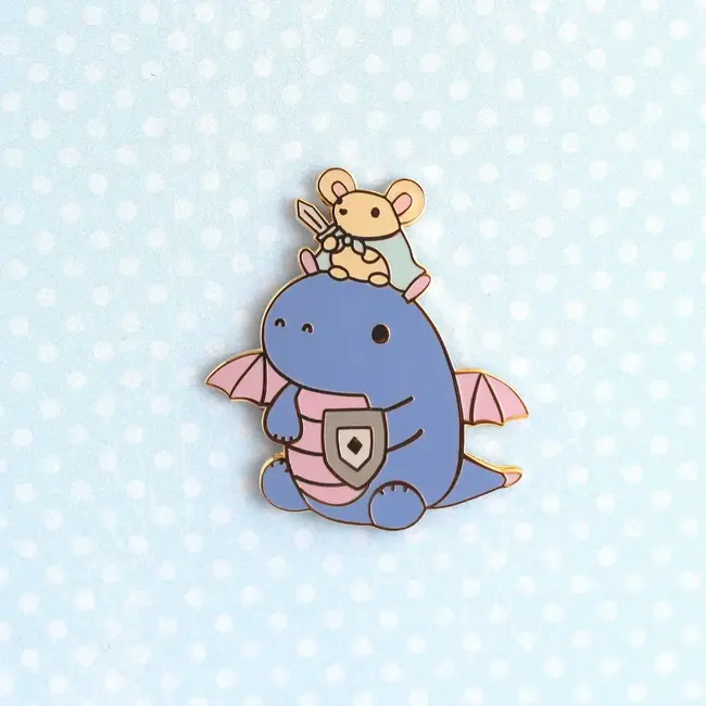Brave Mouse & Dragon: A Pin of Epic Whimsy!