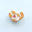 Pawsitively Purrfect: Orange & White Cat Enamel Pin!