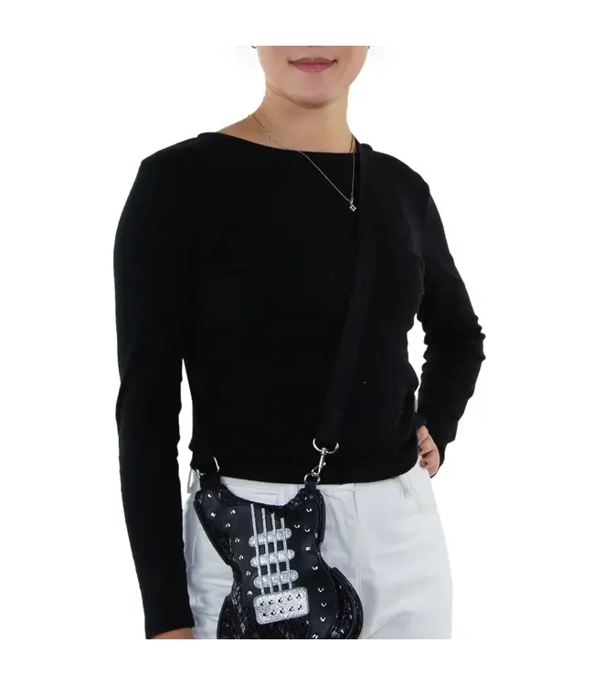 Guitar Crossbody Bag in Vinyl