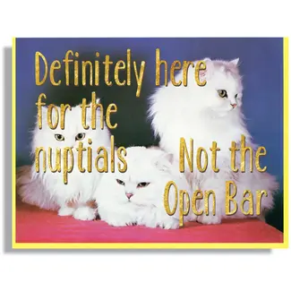 Smitten Kitten Definitely Here For The Nuptials, Not The Open Bar Card