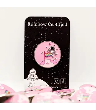 Rainbow Certified Moon Landing LGBTQ+ Enamel Pin