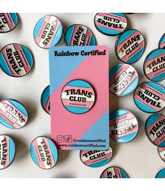 Rainbow Certified Trans Pride Club Pin