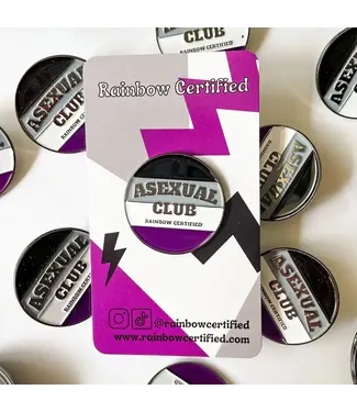Rainbow Certified Asexual Pride Club Pin