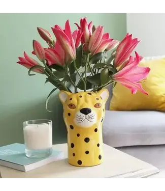Lisa Angel Ceramic Leopard Head Vase