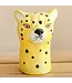 Prowl into Style: Ceramic Leopard Head Vase!