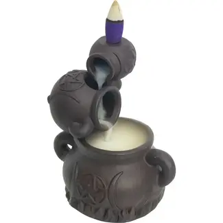 Kheops International Ceramic Triple Cauldrons Backflow Incense Holder