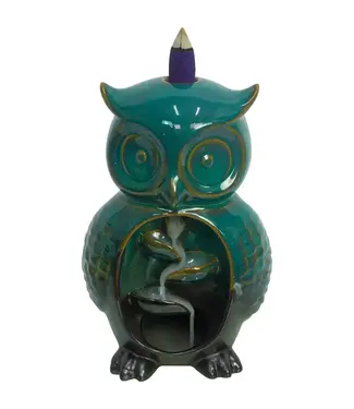 Kheops International Ceramic Incense Holder Backflow - Owl