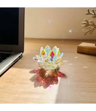 LilAryenne Lotus Light Bloom Desk Suncatcher
