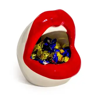 McGowan & Rutherford Ltd Ceramic Open-Mouthed Red Lips Storage Jar