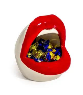 McGowan & Rutherford Ltd Ceramic Open-Mouthed Red Lips Storage Jar