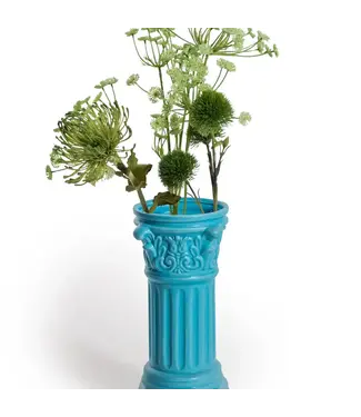 McGowan & Rutherford Ltd Matt Light Blue Corinthian Column Ceramic Vase
