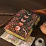 R K Handicrafts and Exporters Leather Journal Blank Vintage Notebook with Moon Print