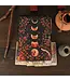Leather Journal Blank Vintage Notebook with Moon Print