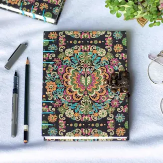 R K Handicrafts and Exporters Journal Diary Notebook with Lock